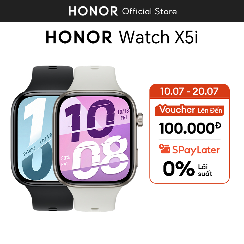 Đồng Hồ Thông Minh Honor Watch X5i | Màn Hình AMOLED 1.97" | Pin Lên Đến 21 Ngày | Bảo Hành 12 Tháng | BigBuy360 - bigbuy360.vn