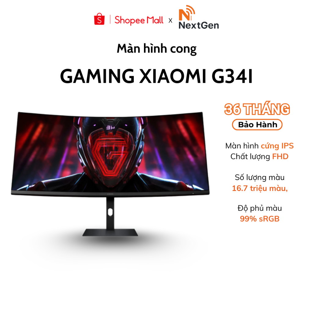 Màn hình cong Gaming Xiaomi G34WQI - 34inch -180Hz - Bảo hành 36 Tháng chính hãng