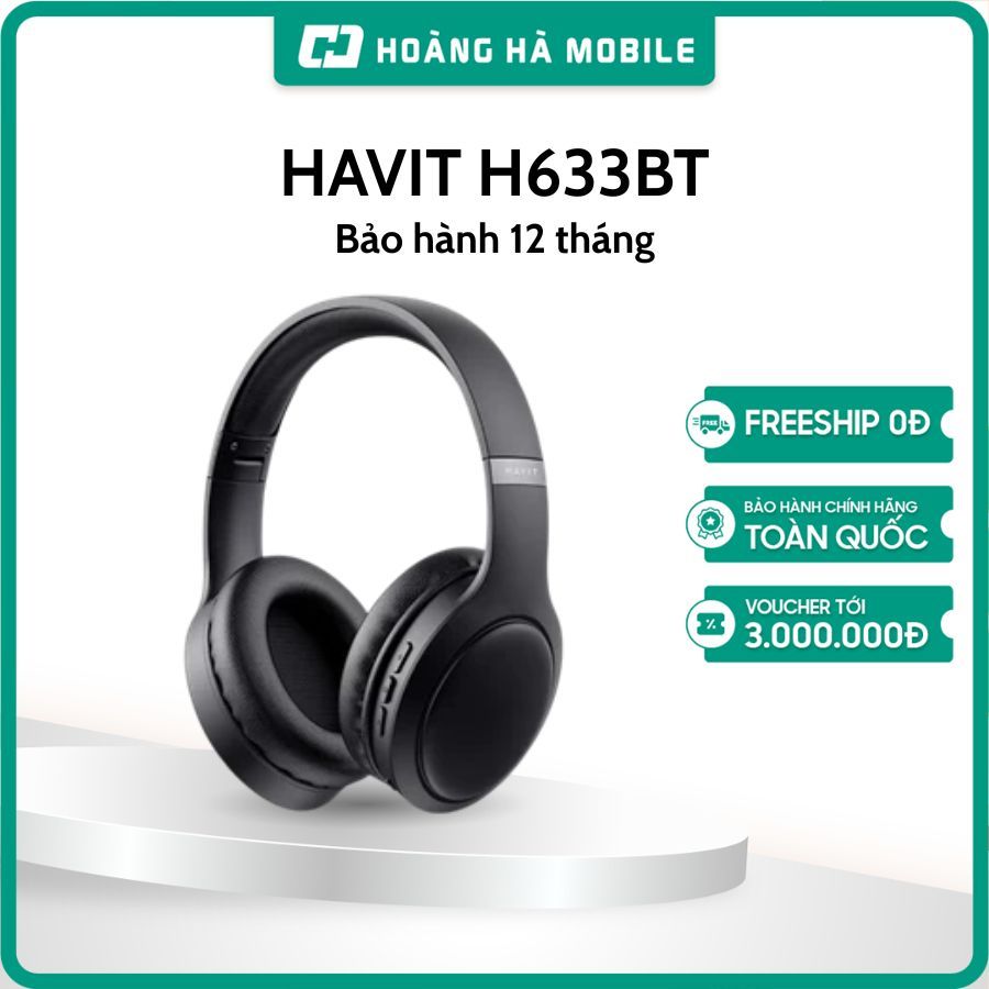 Tai nghe Headphone Bluetooth HAVIT H633BT - Bảo hành chính hãng 12 tháng