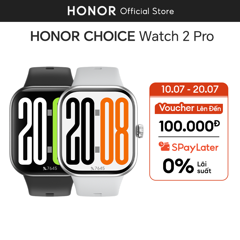 Đồng hồ thông minh Honor Choice Watch 2 Pro | Màn hình AMOLED 1.97'' | Pin đến 14 ngày | Theo dõi sức khỏe | BH 12 tháng | BigBuy360 - bigbuy360.vn