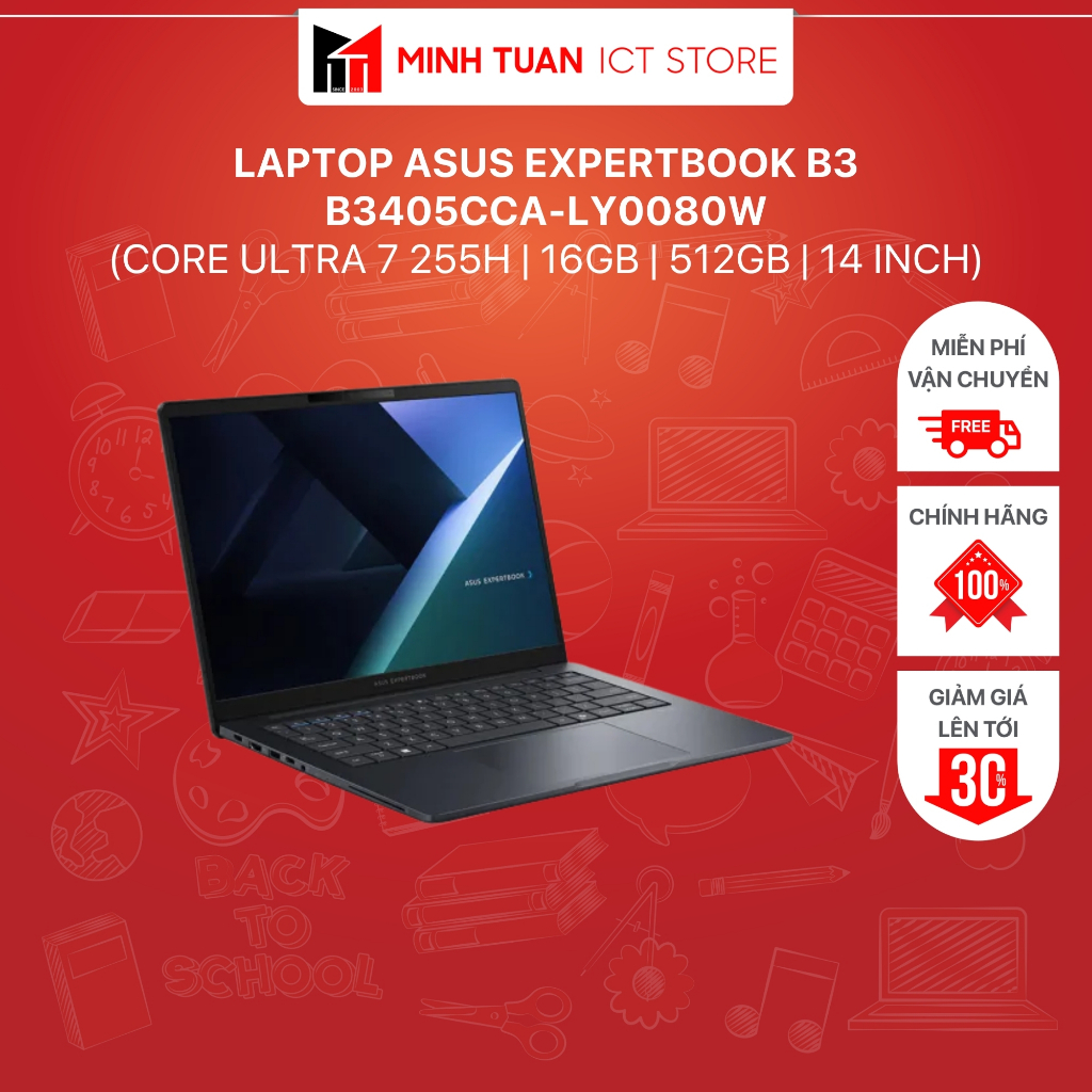 Laptop ASUS ExpertBook B3 B3405CCA-LY0080W (Core Ultra 7 255H | 16GB | 512GB | 14 inch)