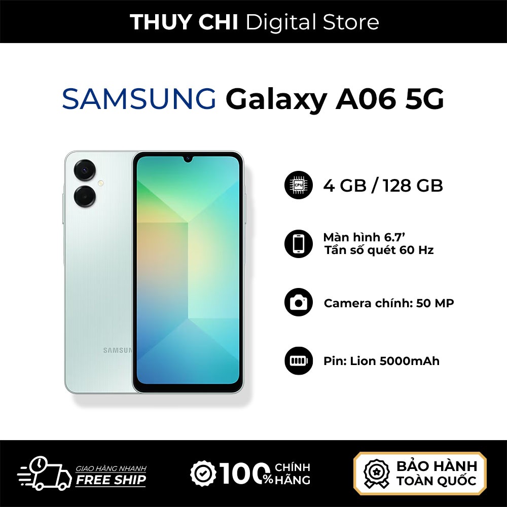 Điện thoại Samsung Galaxy A06 5G 4GB/128GB - Hàng Chính Hãng