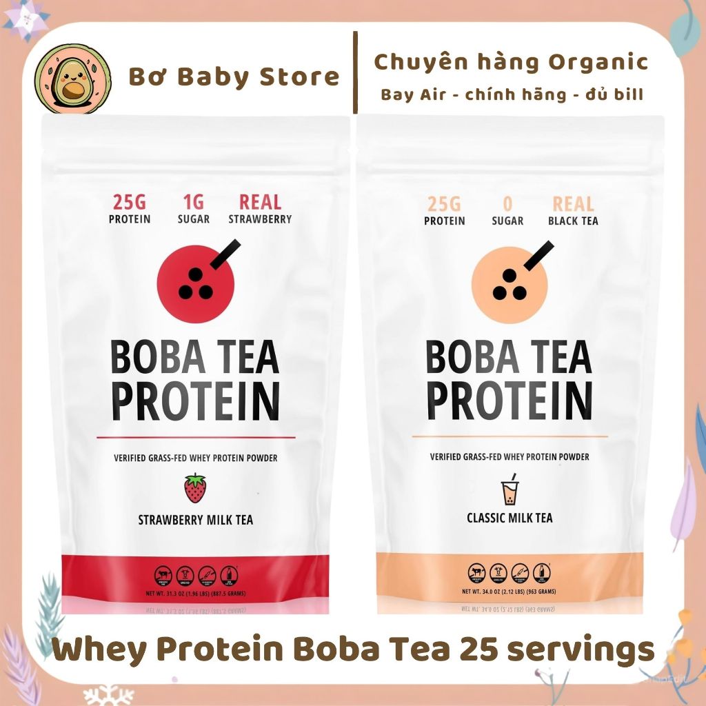 Whey Protein Boba Tea Isolate Vị Trà Sữa Boba Tea - Whey Protein Isolate Tăng Cơ