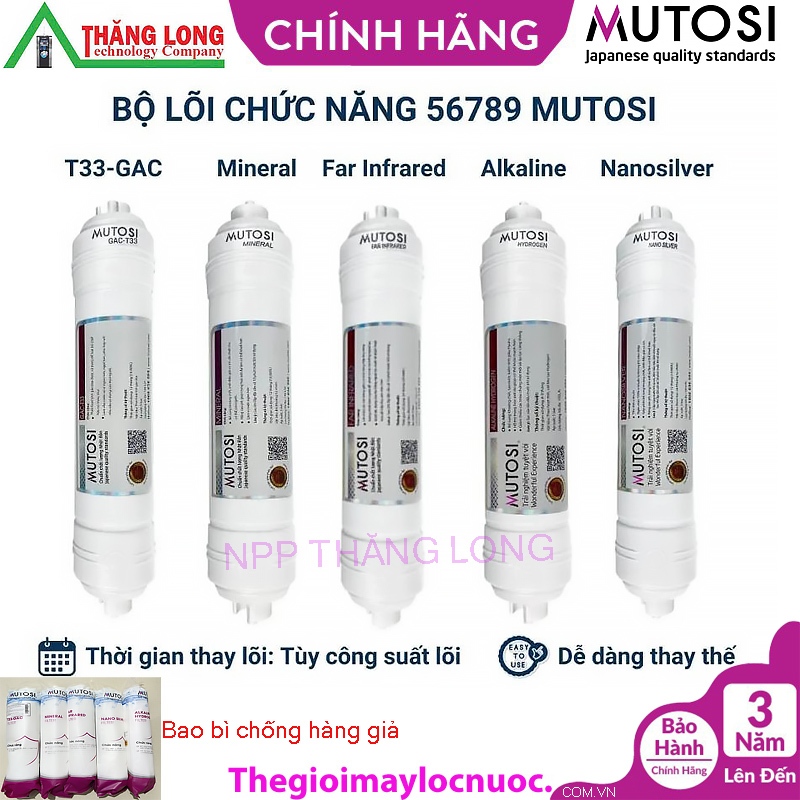 Bộ lõi chức năng Mutosi 56789 - Chính hãng Mutosi - Lõi đấu cắm nhanh