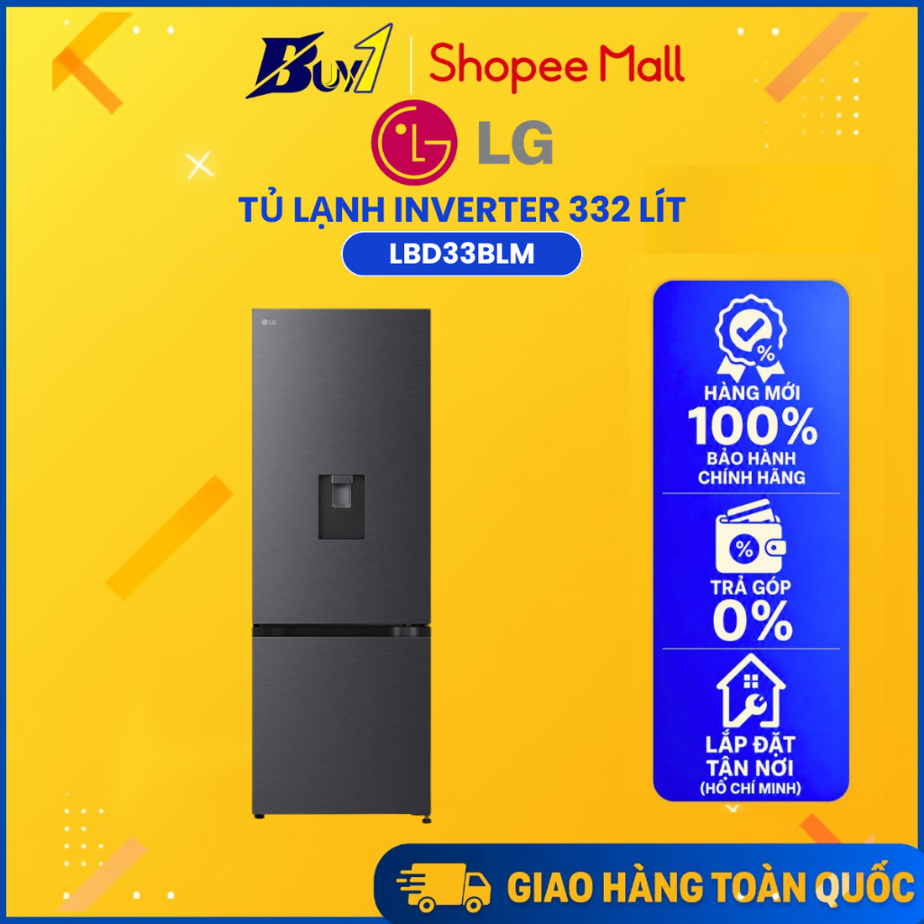 LBD33BLM - Tủ Lạnh LG Inverter 332 Lít LBD33BLM - Hàng Chính Hãng