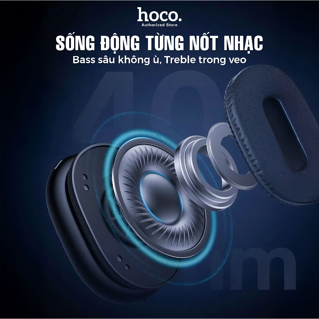 Tai nghe chụp tai Hoco W65 chính hãng kiểu dáng gọn nhẹ, kết nối Bluetooth v5.4 siêu nhạy, bass hay, chính hãng Hoco | BigBuy360 - bigbuy360.vn