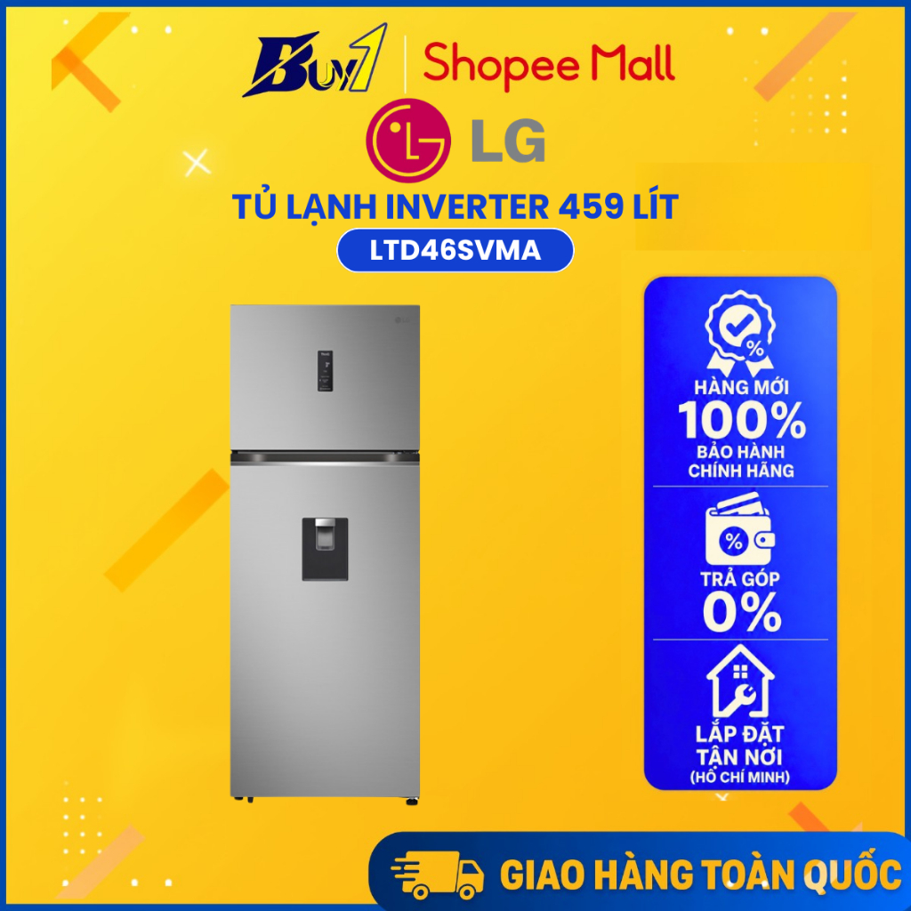 LTD46SVMA - Tủ Lạnh LG Inverter 459 Lít LTD46SVMA - Hàng Chính Hãng