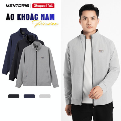 Áo Khoác Nam MENTORIS Vải Gió Cao Cấp, Mềm Mại, Thiết Kế 2 Lớp,Giữ Nhiệt,Form Regular Fit MCKG25W011