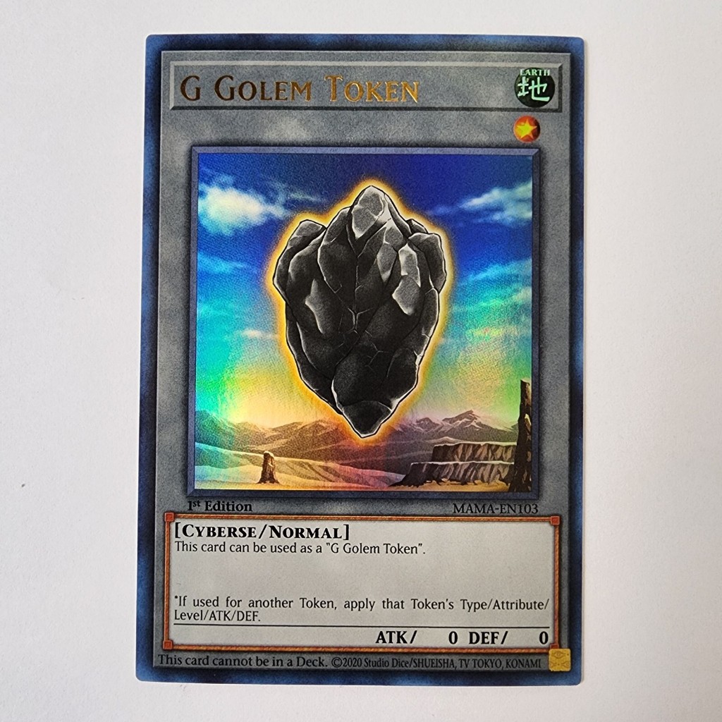 UK Ultra Rare [ Dưa Hấu ] Lá bài thẻ G Golem Token - Tặng bọc nhựa bảo quản TOKEN