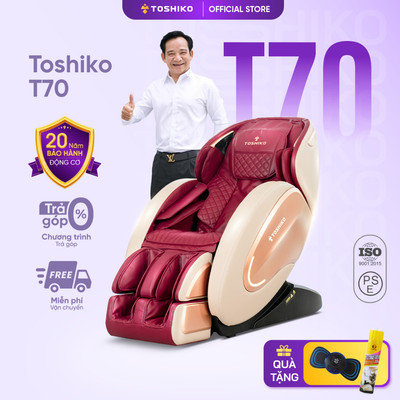 [Tặng xe đạp X9] Ghế Massage Đa Năng Toshiko T70 điều khiển giọng nói, sở hữu con lăn 4D di chuyển tổ hợp 15 bài tập