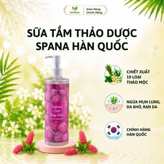 Sữa tắm thảo dược SPANA Hàn Quốc, Sữa tắm thơm lâu, dưỡng da, cấp ẩm, chống lão hóa, hương nước hoa