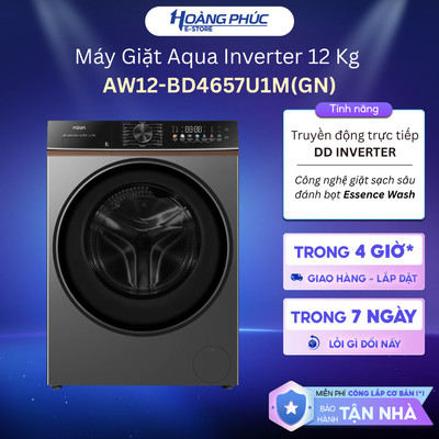 AW12-BD4657U1M(GN) - Máy Giặt Aqua Inverter 12 Kg AW12-BD4657U1M(GN) {Ship HCM 0Đ}
