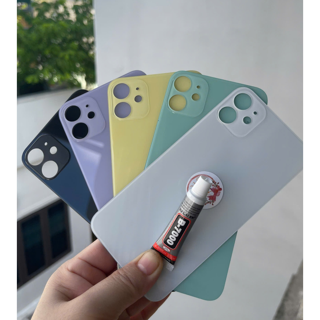 [ KÍNH LỖ TO ] Kính lưng LỖ TO thay thế cho 11 / 11PRO / 11 PROMAX ( Tặng keo dán)
