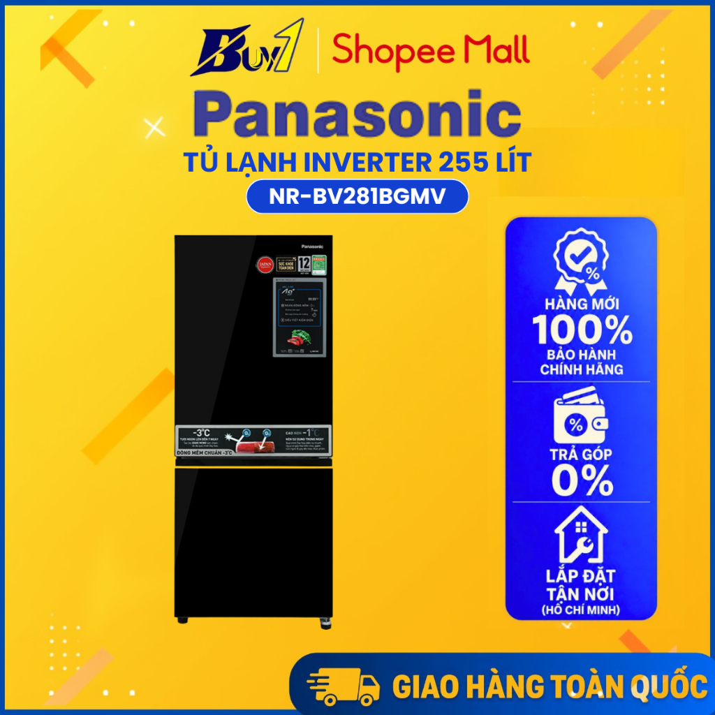 NR-BV281BGMV - Tủ lạnh Panasonic Inverter 255 lít NR-BV281BGMV - Hàng chính hãng