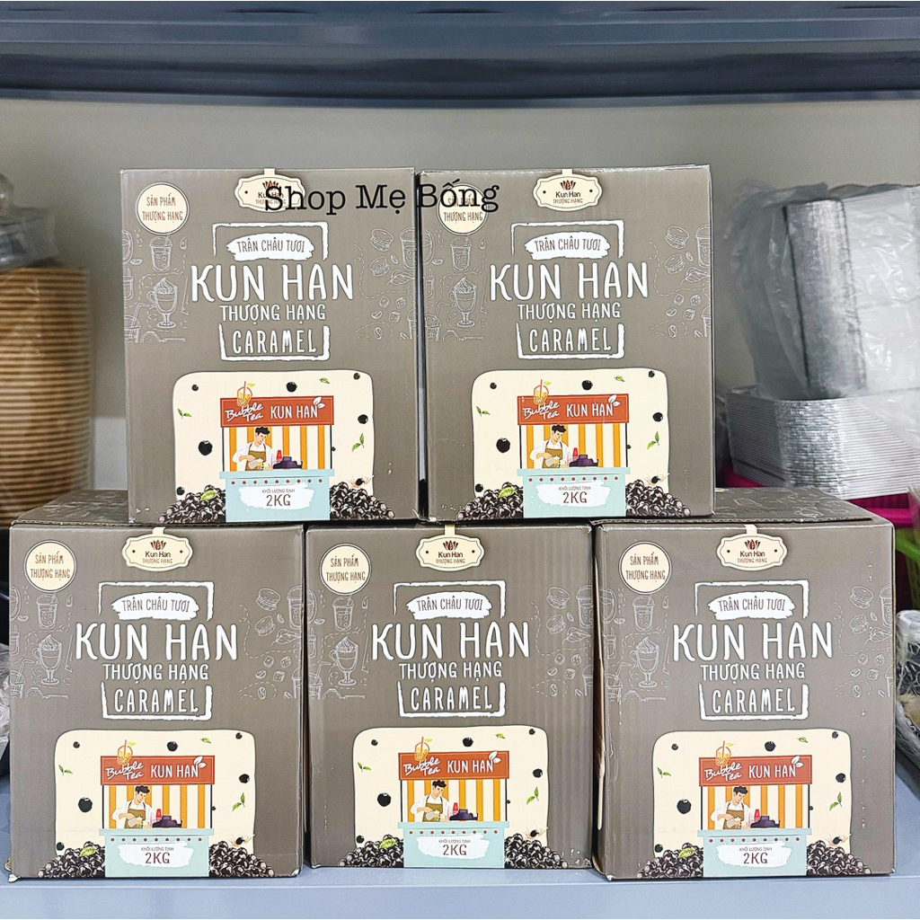 Trân châu tươi cao cấp Kunhan Caramel - trân châu đen dai thơm ngon
