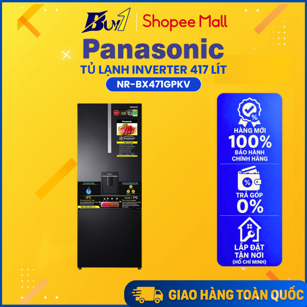 NR-BX471GPKV - Tủ lạnh Panasonic Inverter 417 lít NR-BX471GPKV - Hàng Chính Hãng