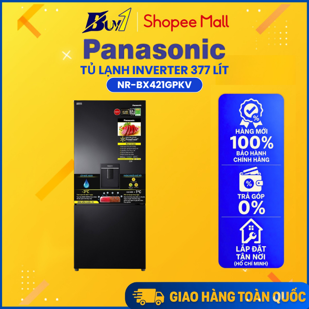 NR-BX421GPKV - Tủ lạnh Panasonic Inverter 377 lít NR-BX421GPKV - Hàng Chính Hãng