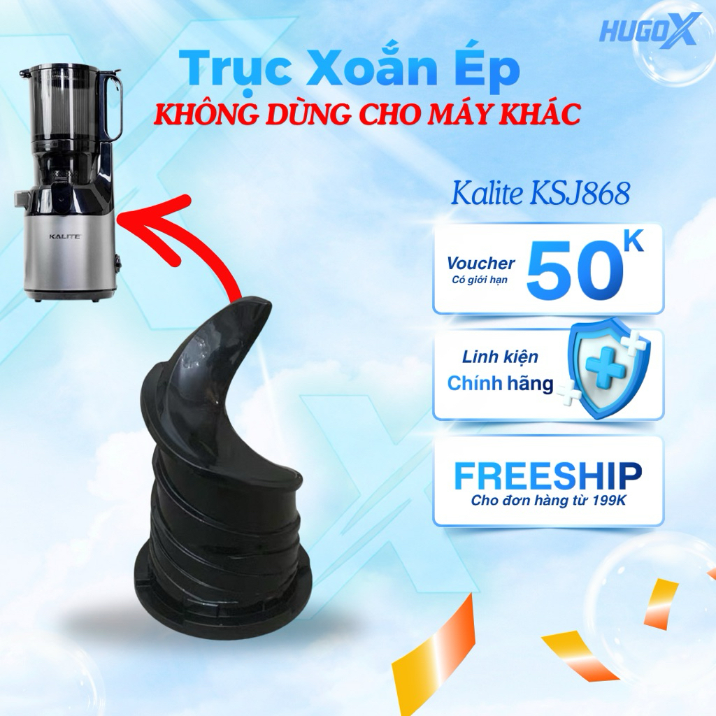 Trục Xoắn Ép Thay Thế Máy Ép Chậm Kalite KSJ868 | Phụ kiện máy ép chậm