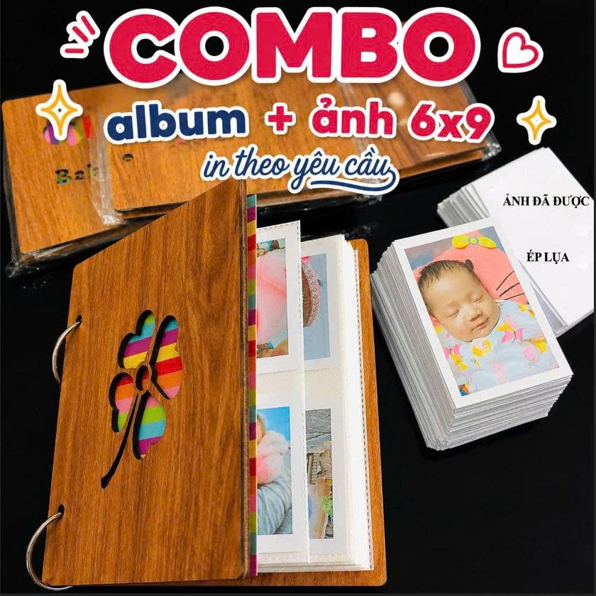 COMBO ALBUM GỒM Ảnh và Album cỡ 6x9