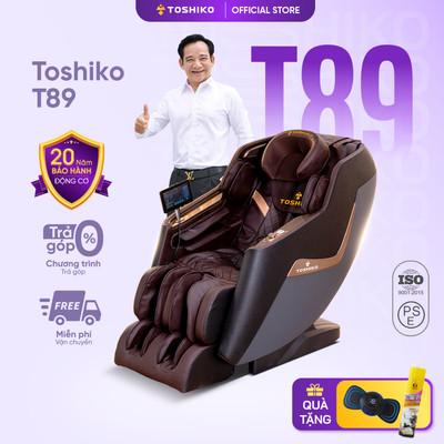 Ghế massage Toshiko T89 công nghệ con lăn massage 4D cao cấp hỗ trợ điều khiển giọng nói Tiếng Việt