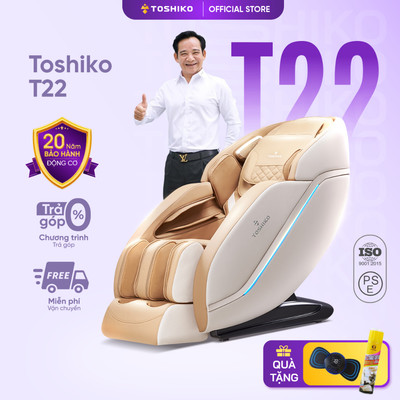 Ghế massage trị liệu toàn thân Toshiko T22 đa năng cao cấp Bảo Hành 6 năm Điều Khiển Giọng Nói, Công nghệ con lăn 4D
