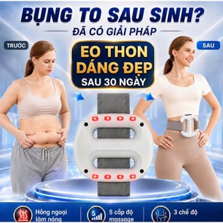 Đai Massage Đốt Cháy Mỡ Thừa E58 Pro, Máy Massage Rung Nóng Giảm Mỡ Bụng Hiệu Quả Sau 30 Ngày