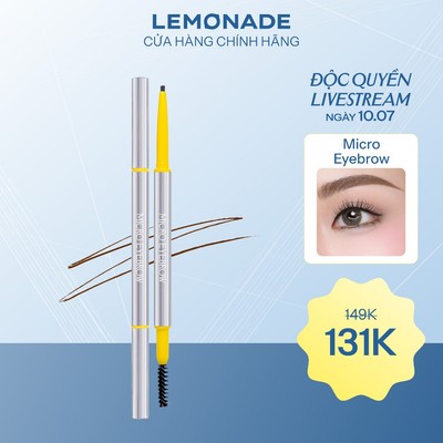 [LIVESTREAM KOL]Chì kẻ mày siêu mảnh lâu trôi Lemonade Micro Eyebrow 0,1g