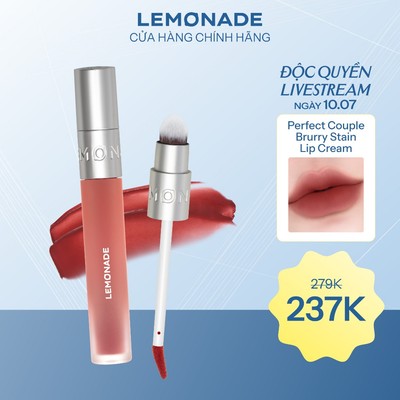 [LIVESTREAM KOL] Son bùn ẩm mờ mịn lâu trôi Lemonade Perfect Couple Blurry Stain Lip Cream 3,5g