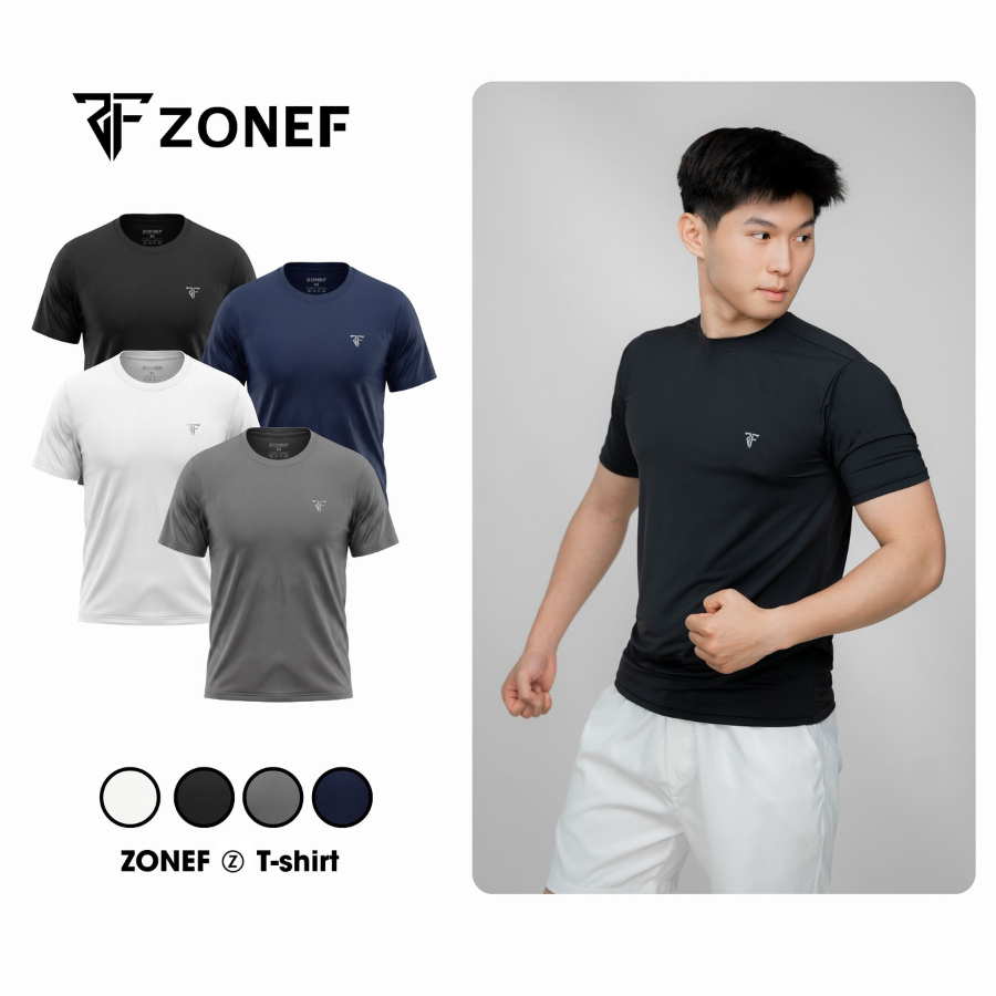 Áo Thun Thể Thao Coolmax Form Cleanfit Co Giãn 4 Chiều By ZONEF STUDIO, Áo Thun Nam Mát Lạnh Thoáng 