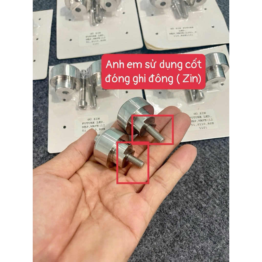 Gù Inox 304 Mẫu Như Zin  Gắn cho xe FuLed/ Fu Mập / Wave 125i / Wave S110 / RSX 110.