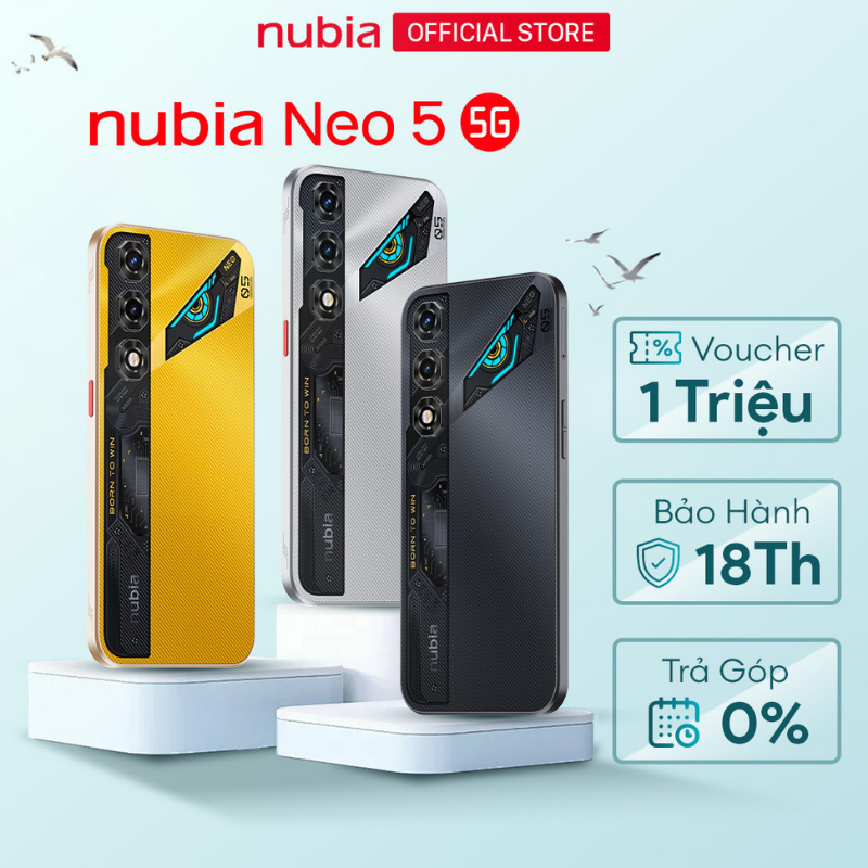 [Siêu Phẩm Giá Sốc] Điện thoại gaming Nubia Neo 5 5G I Chip Unisoc T9300 I Pin Kép 6050mAh sạc 45W I 2 Triggers Gaming | BigBuy360 - bigbuy360.vn