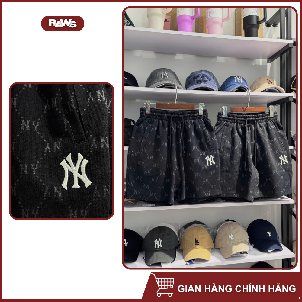 Quần short New Era NY monogram đen RS26 - RAWS