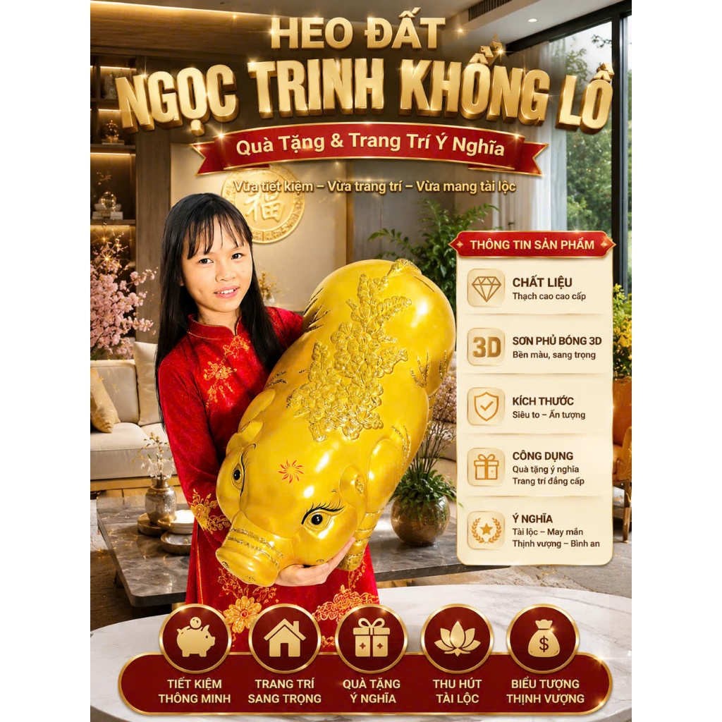 Heo Đất Tiết Kiệm-Mẫu Heo NGỌC TRINH TÀI LỘC (KHỔNG LỒ) Mẫu Heo siêu Hót khi mọi người đập ra thì th
