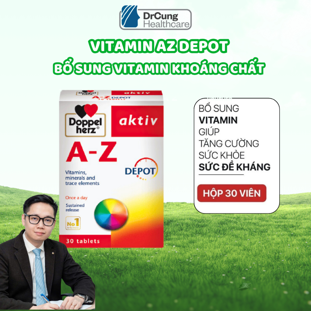 Vitamin Tổng Hợp AZ Depot - Bổ Sung Vitamin Và Khoáng Chất Giúp Tăng Sức Đề Kháng (30V)