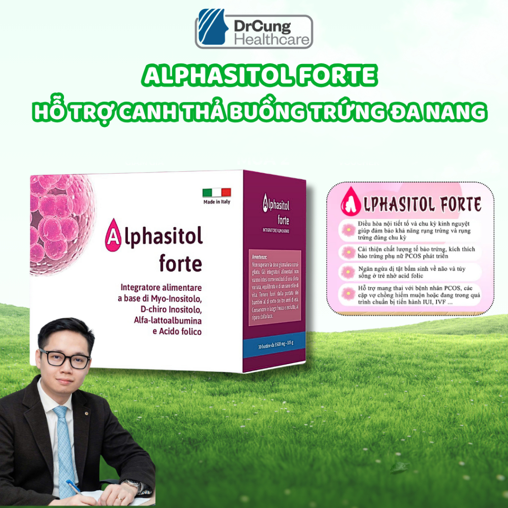 Alphasitol Forte - BỔ SUNG INOSITOL, Vitamin Tổng Hợp Cho Phụ Nữ Muốn Mang Thai Và Sinh Con (30 Gói)