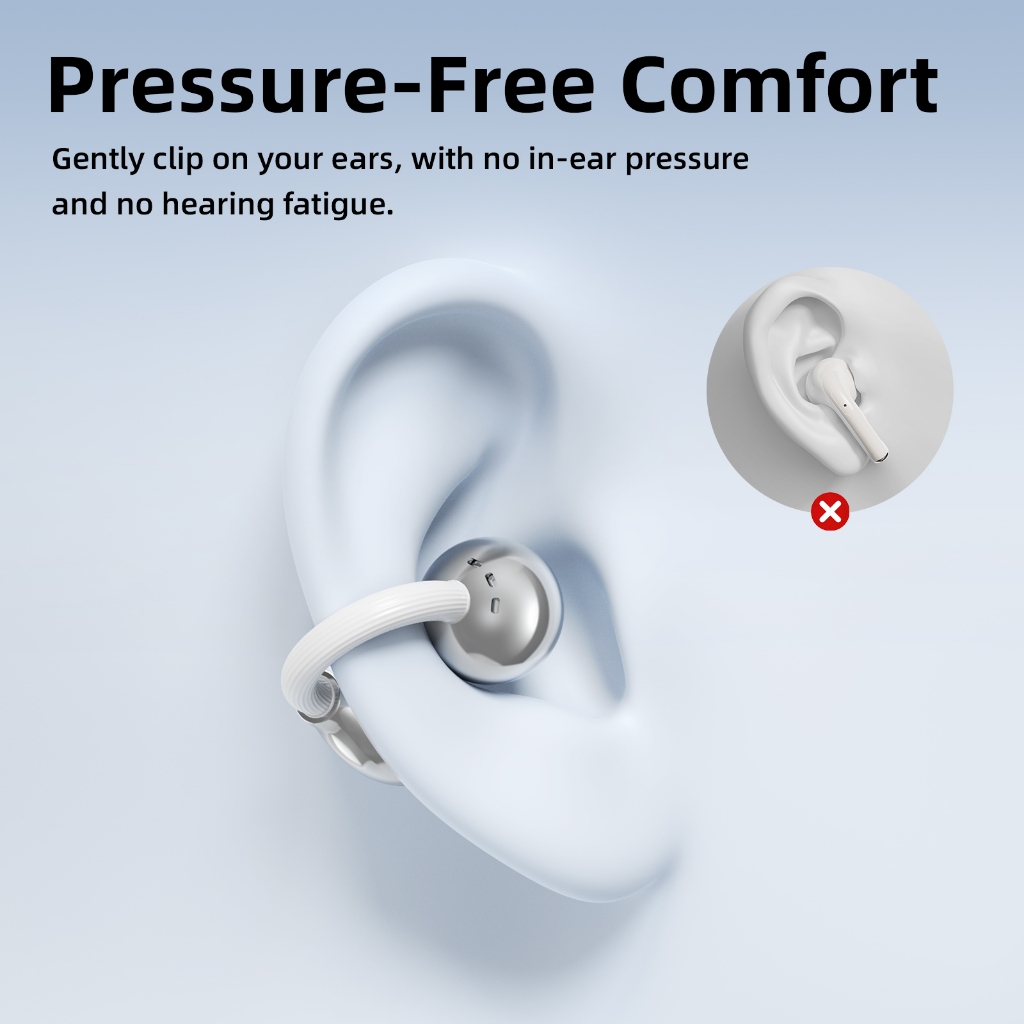 Tai Nghe Bluetooth 5.3 Dạng Kẹp GOOJODOQ Không Đau Tai, Nghe Được Âm Thanh Xung Quanh, Pin 6 Giờ | BigBuy360 - bigbuy360.vn