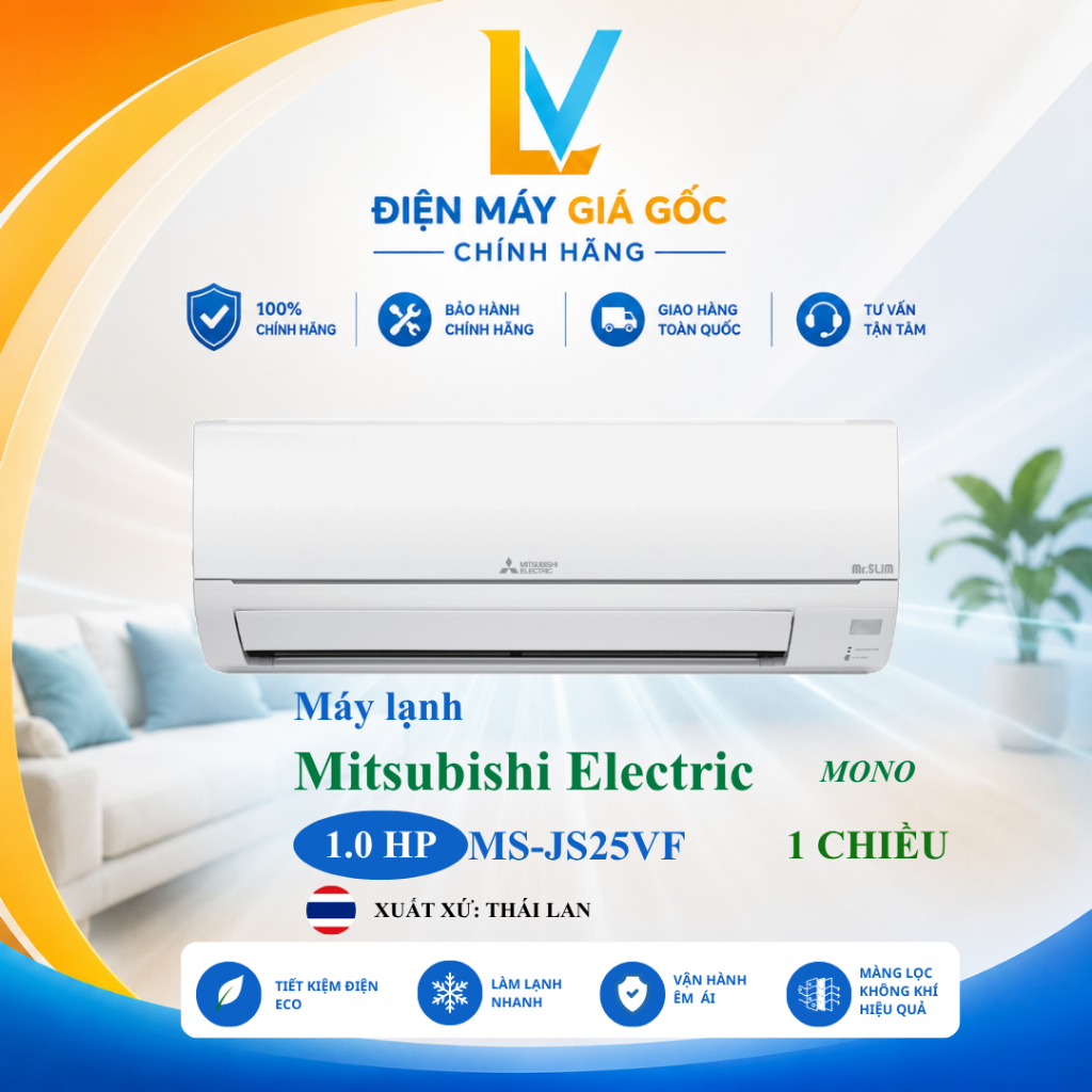MS-JS25VF | Máy lạnh Mitsubishi Electric Mono 1.0 HP MS-JS25VF - Xuất xứ Thái Lan