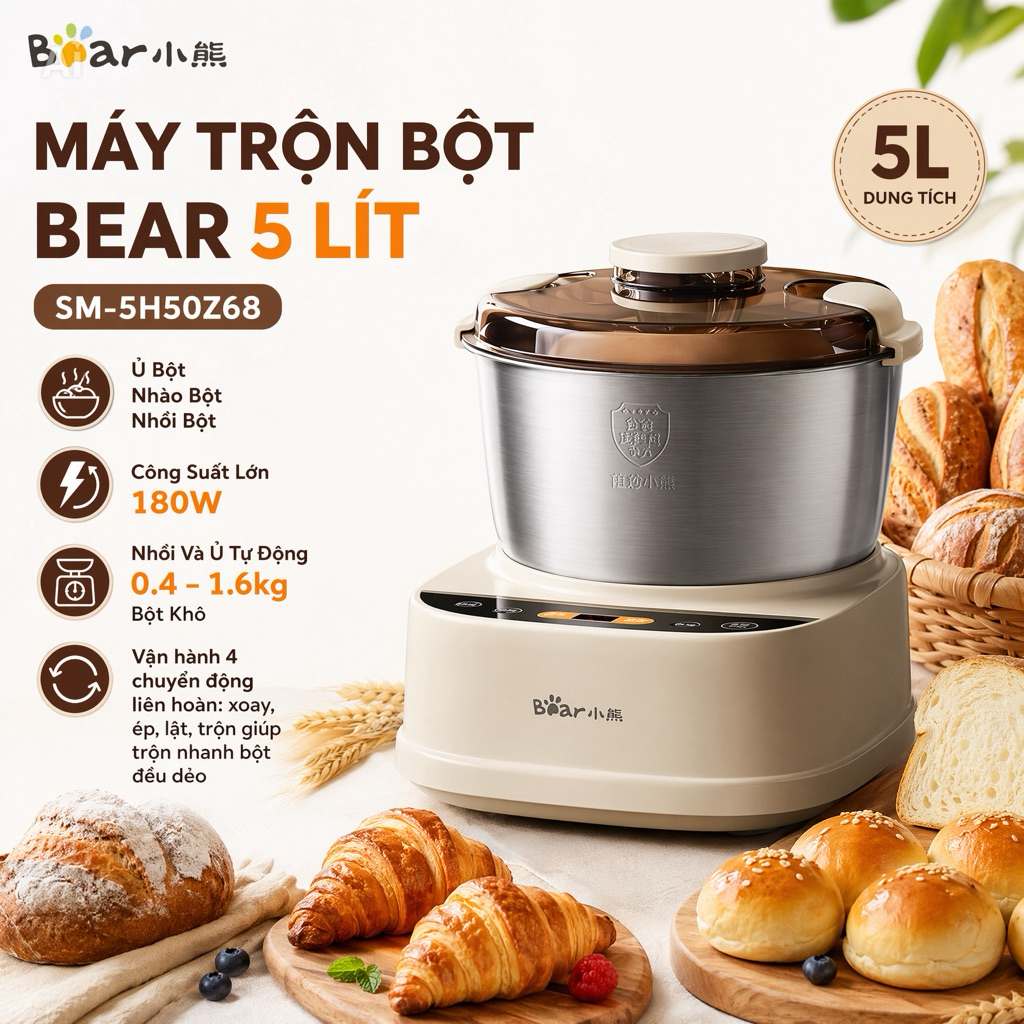 Máy Trộn Bột Bear 5 Lít SM-5H50Z68