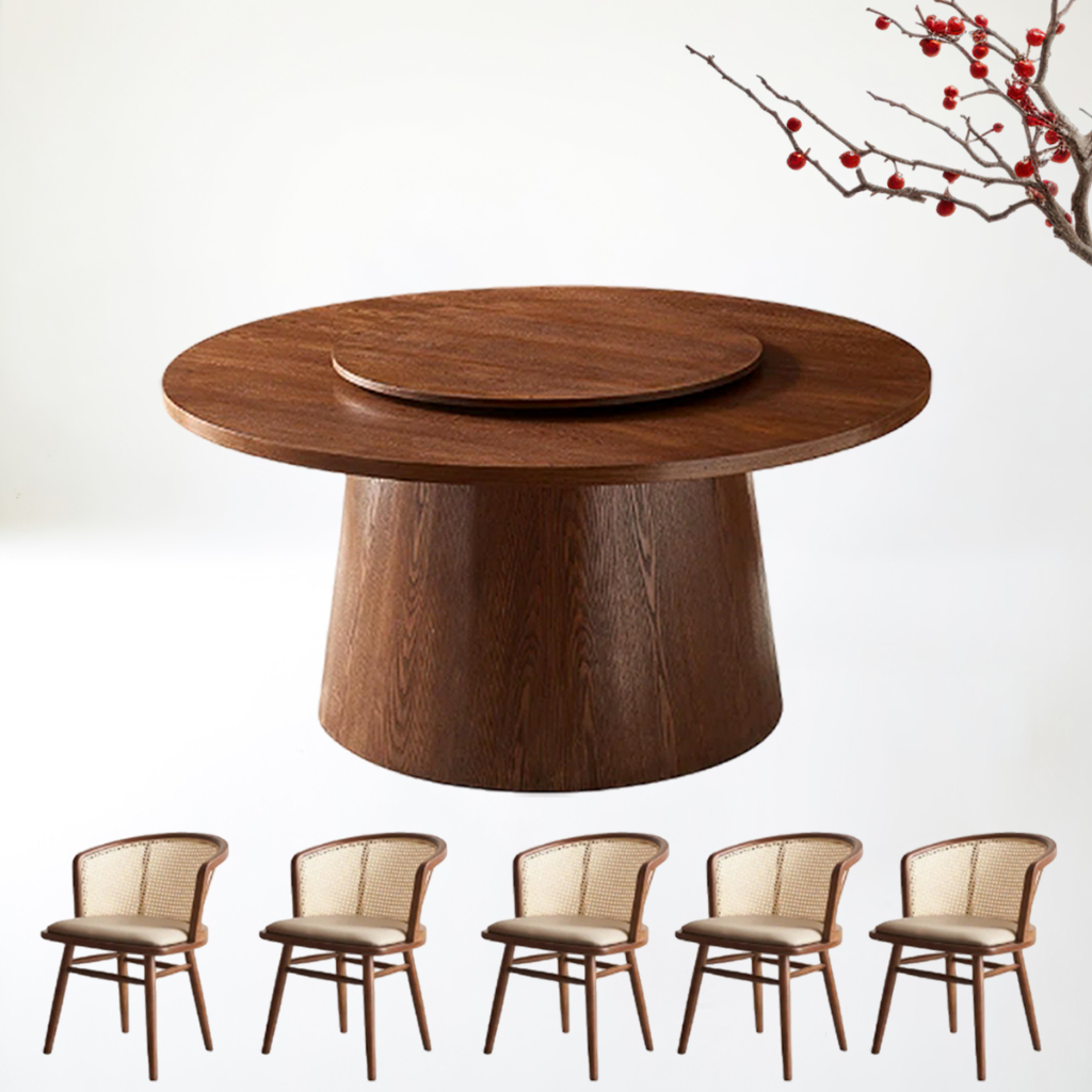 Bàn ăn tròn xoay 360 độ , Bàn Tròn Có Mâm Xoay Cao Cấp ( Chưa Kèm Ghế), bàn xoay ăn cơm, bàn ăn xoay
