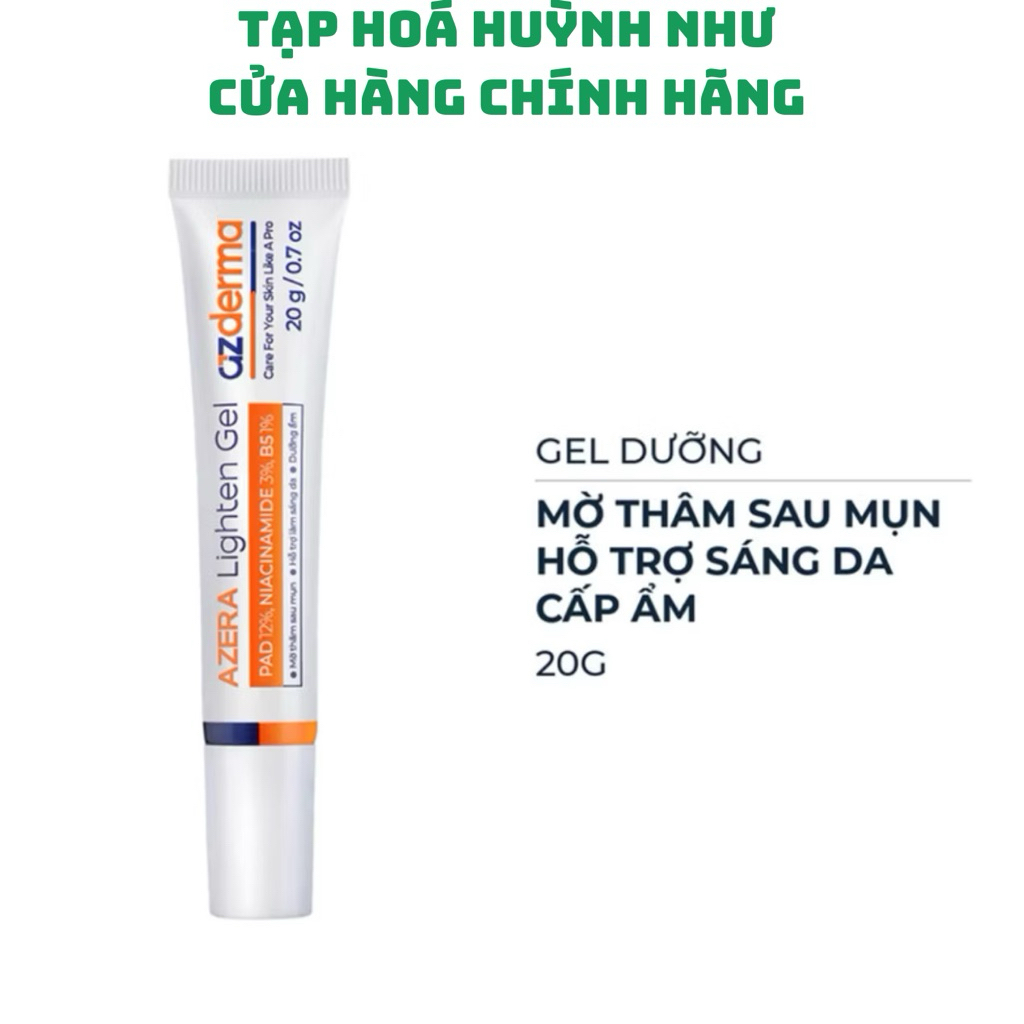 [CHÍNH HÃNG]Gel dưỡng azderma hỗ trợ giảm thâm cấp ẩm dưỡng sáng da 20g