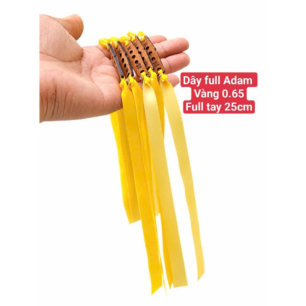 DÂY ADAM Full - com bo 5 dây 10 dây adam vàng trắng full dài 25cm dây kháng lực cột da nâu chữ tàu