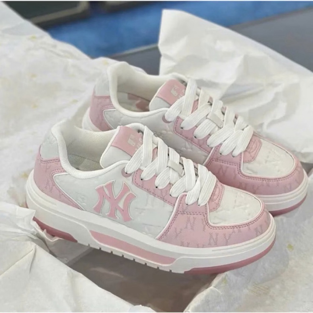 Giày thể thao sneaker MLB chunky NY 2025 hồng