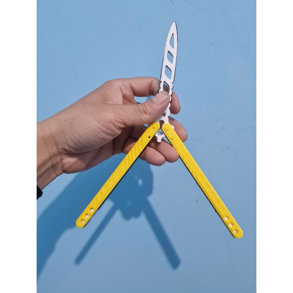 balisong nhựa hoa văn - đồ chơi xả stress - in 3d - quay tay siêu mượt