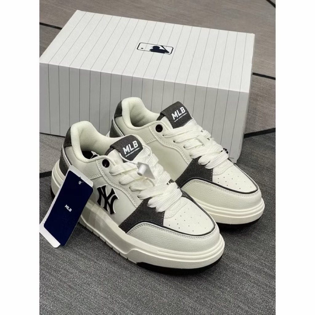 Giày thể thao MLB chunky Ny 2025 trắng đen