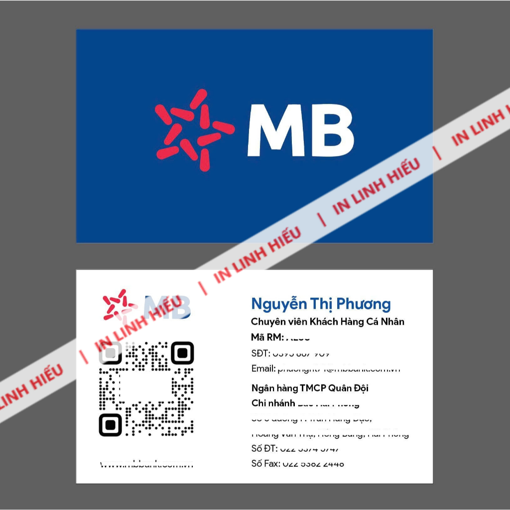 In Danh Thiếp Card Visit Name Card MBBank