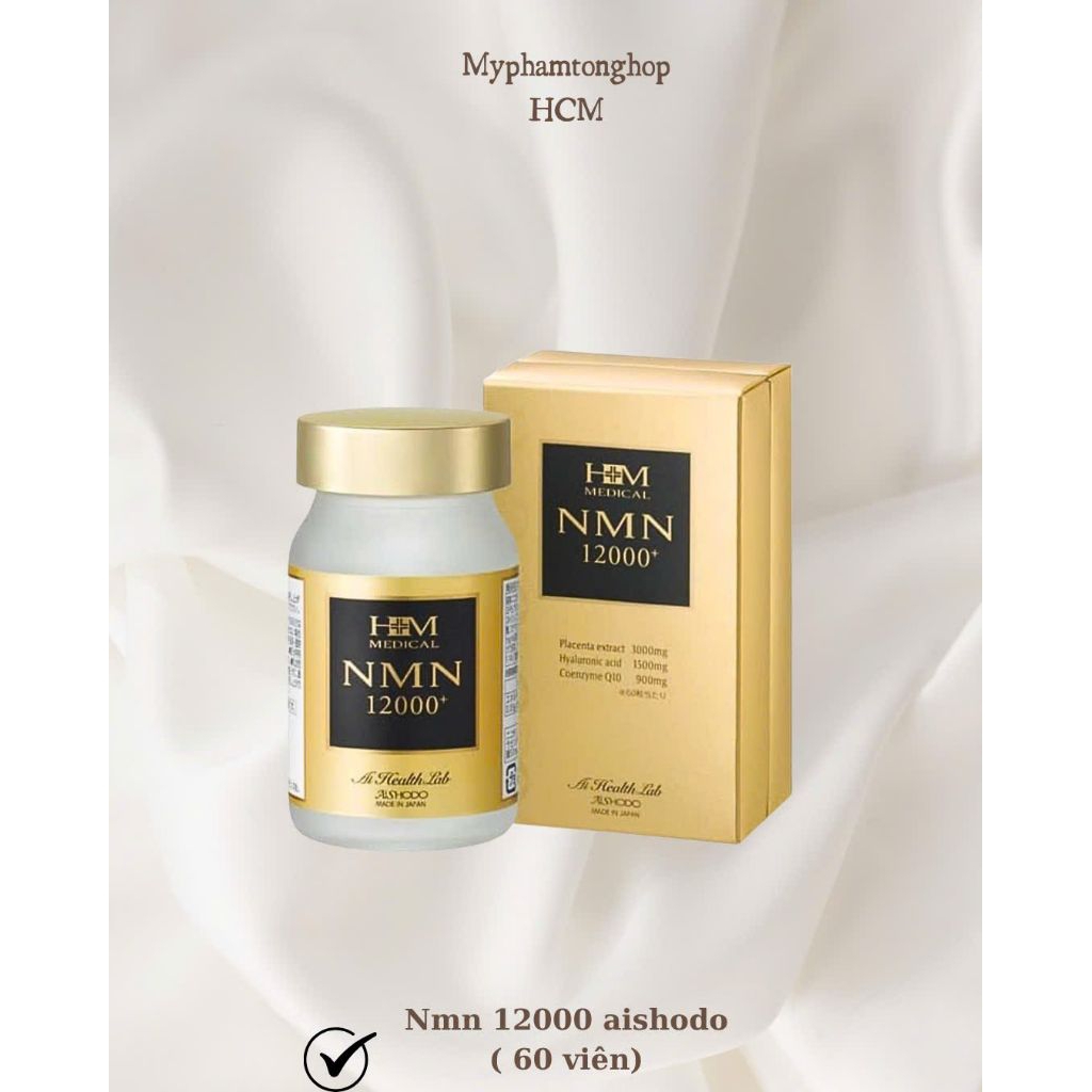 Viên uống Aishodo NMN 12000 - Viên trẻ hóa và chống lão hóa toàn diện [HÀNG CHÍNH HÃNG AISHODO]