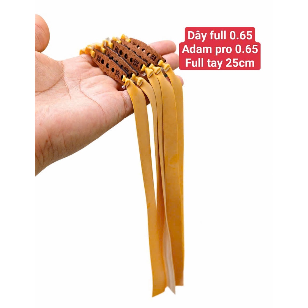 DÂY ADAM Full tay - com bo 5 dây 10 dây adam pro full tay dài 25cm dây kháng lực cột da nâu chữ tàu