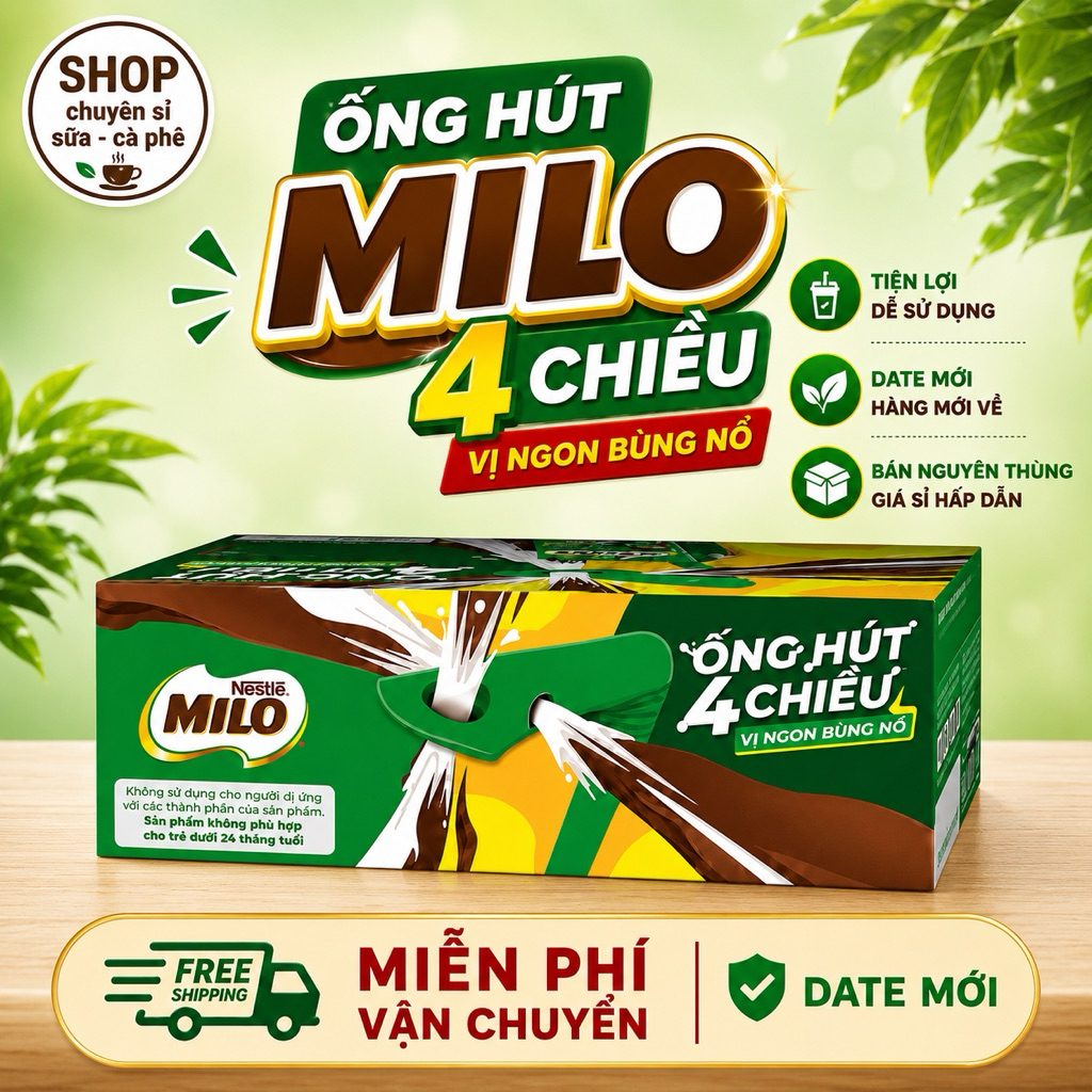 Sữa Lúa Mạch Milo 180ML Đúng Vị Bé Thích 48hộp x 180ml  (DATE MỚI)