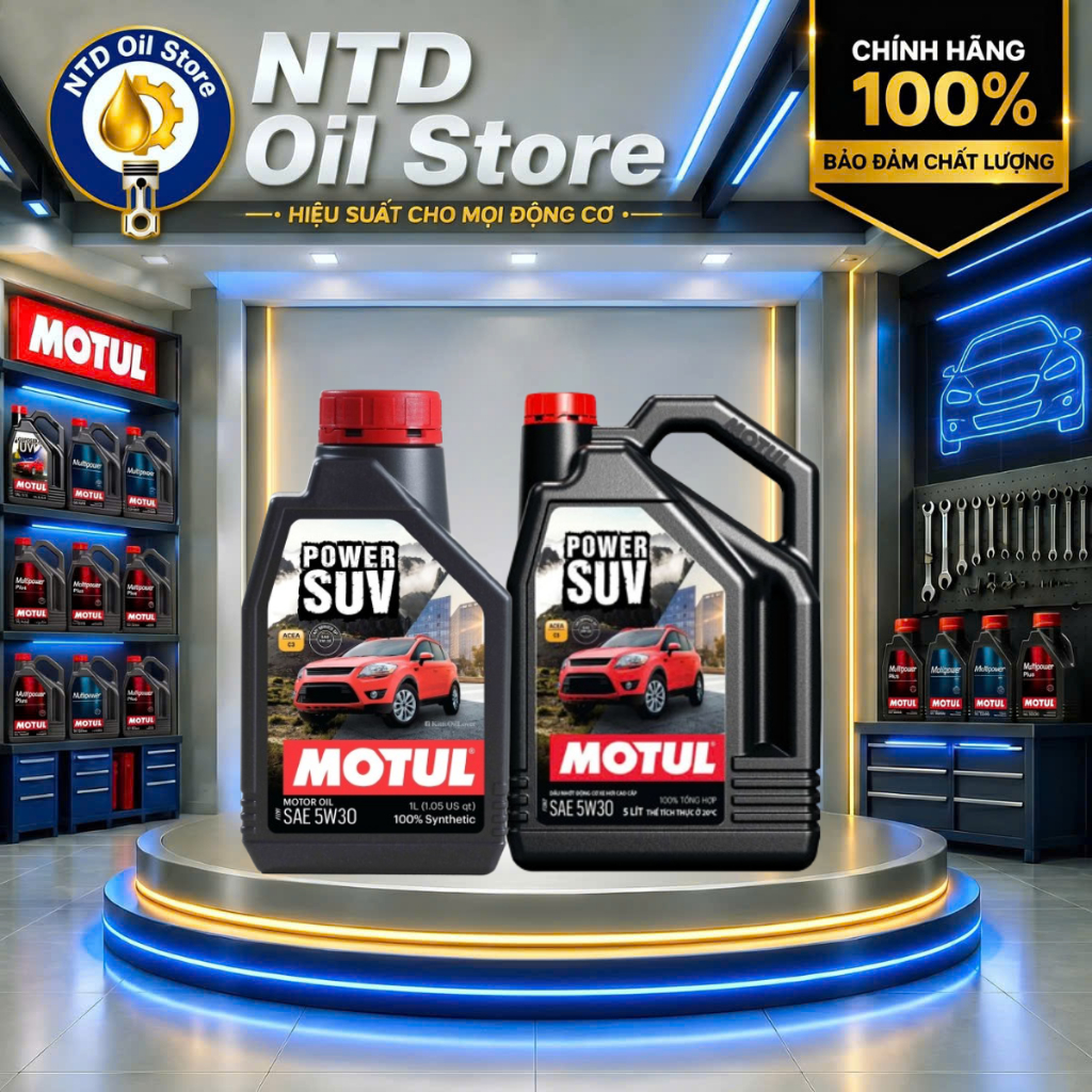 nhớt motul ô tô POWER SUV 5W30 , API SP; ACEA C3, 100% tổng hợp,chính hãng