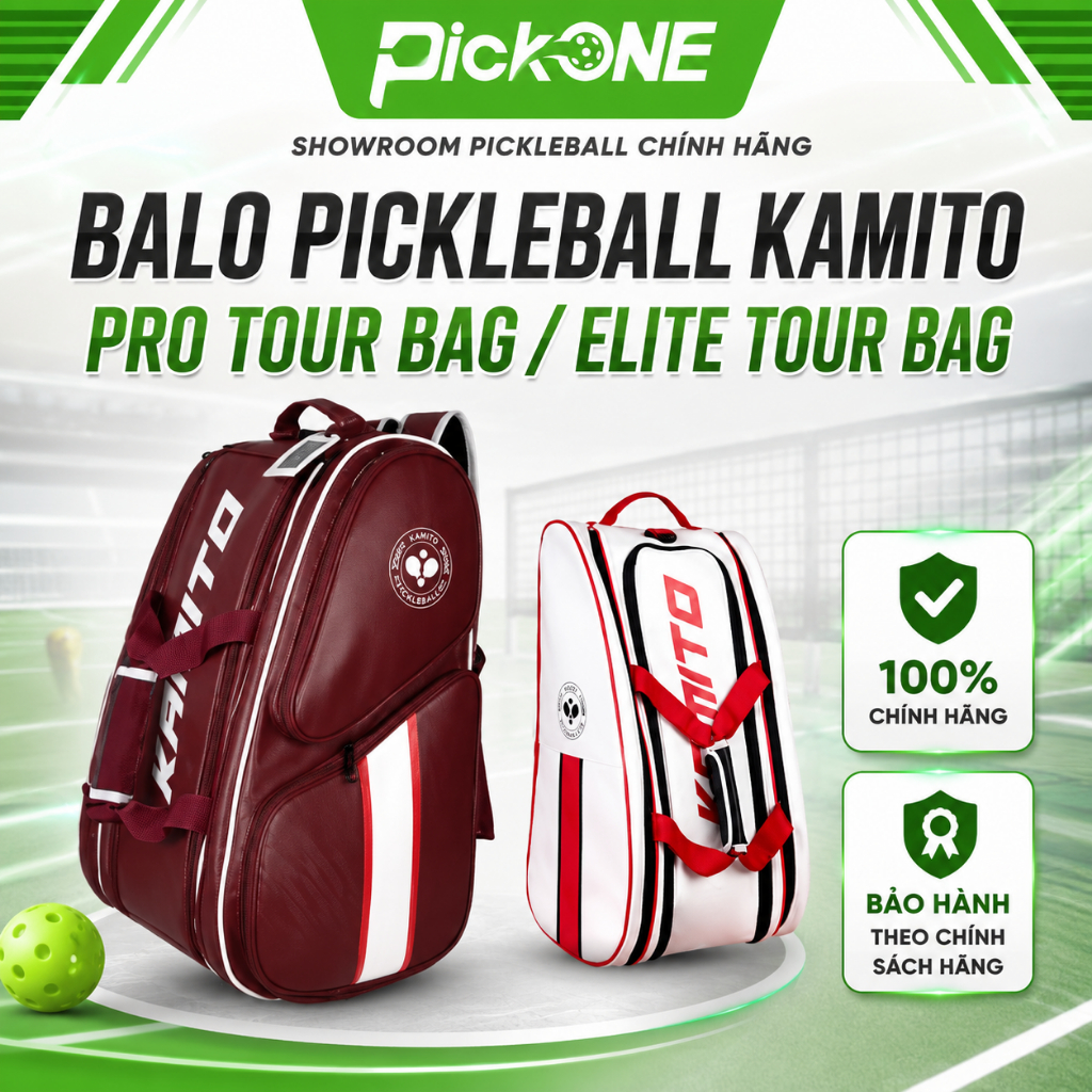 Balo Pickleball Kamito Pro Tour Bag/Elite Tour Bag V1 Chính Hãng, Túi Đựng Vợt Pickleball Cao Cấp